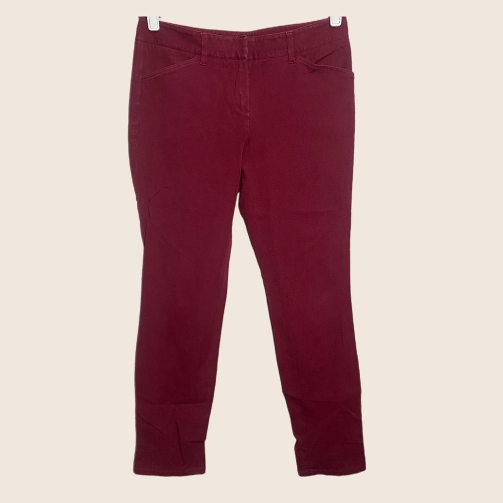 Theory Burgundy Red Stretch Pants size 8
